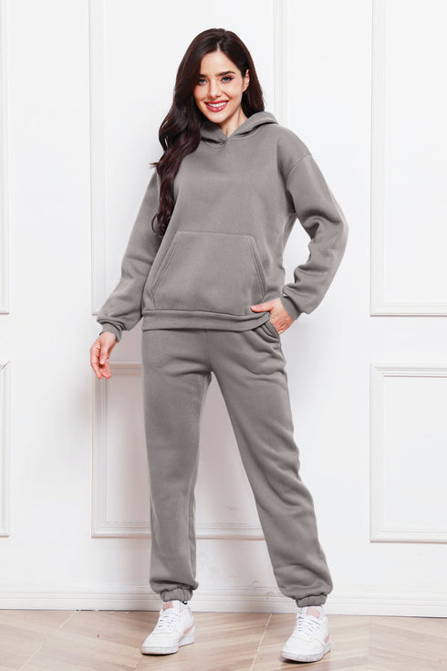 'Sarah' Long Sleeve Hoodie and Pants Set - Celes Fashion